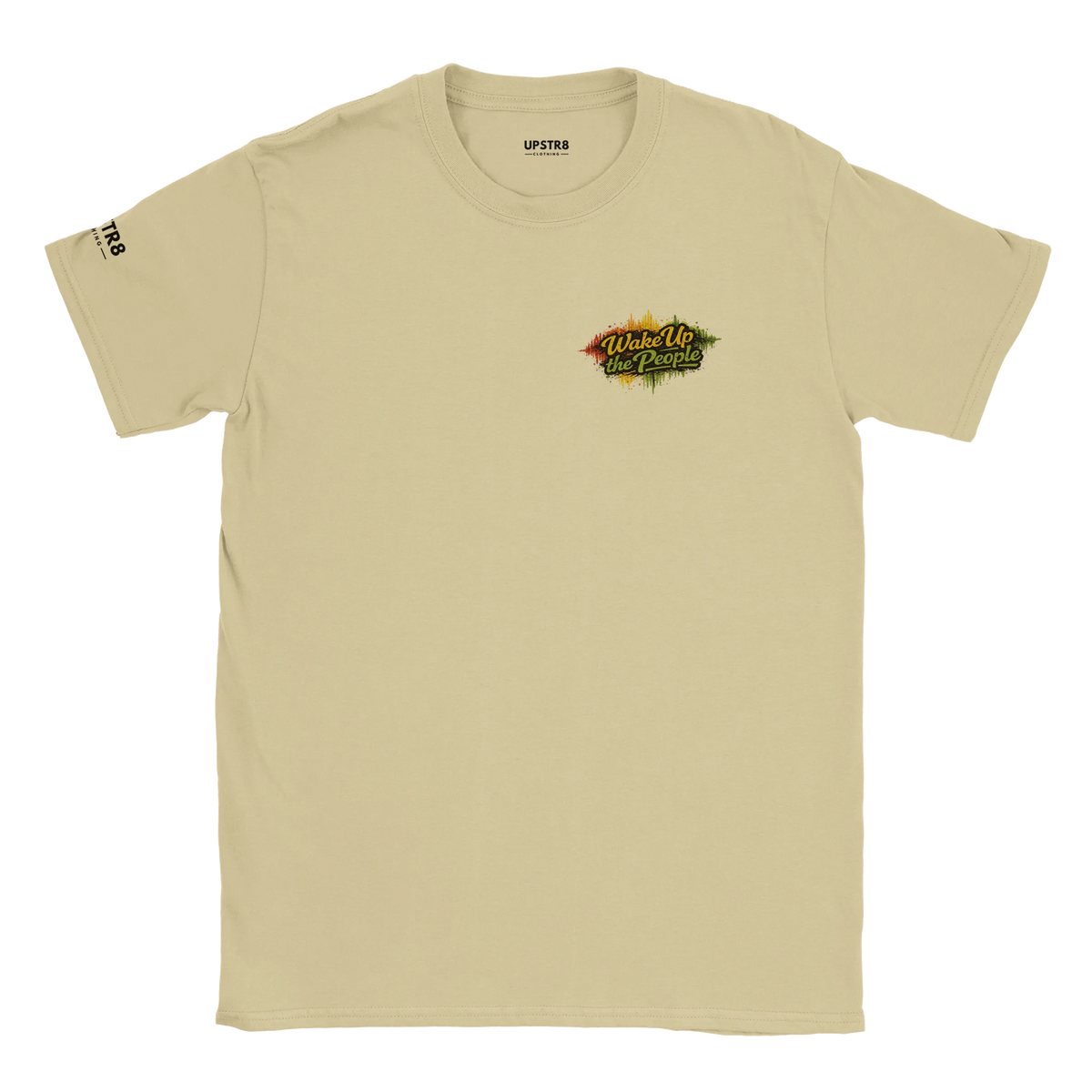 Upstr8 Wake Up/Roots Unisex T-shirt (Backprint)