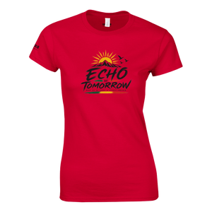 Upstr8 Women's Echo of Tomorrow T-shirt (Backprint)
