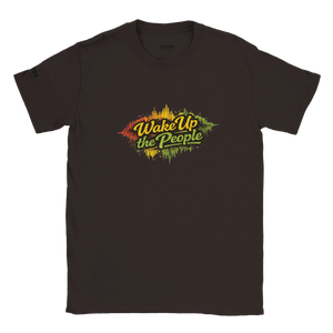 Upstr8 Wake Up/Roots Unisex T-shirt (Backprint)