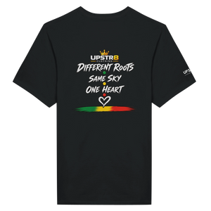 Upstr8 One Human Family T-shirt (Backprint)
