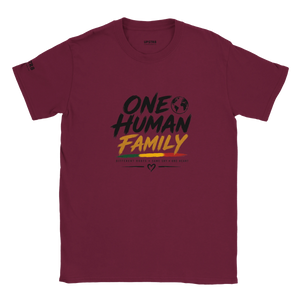 Upstr8 One Human Family T-shirt (Backprint)