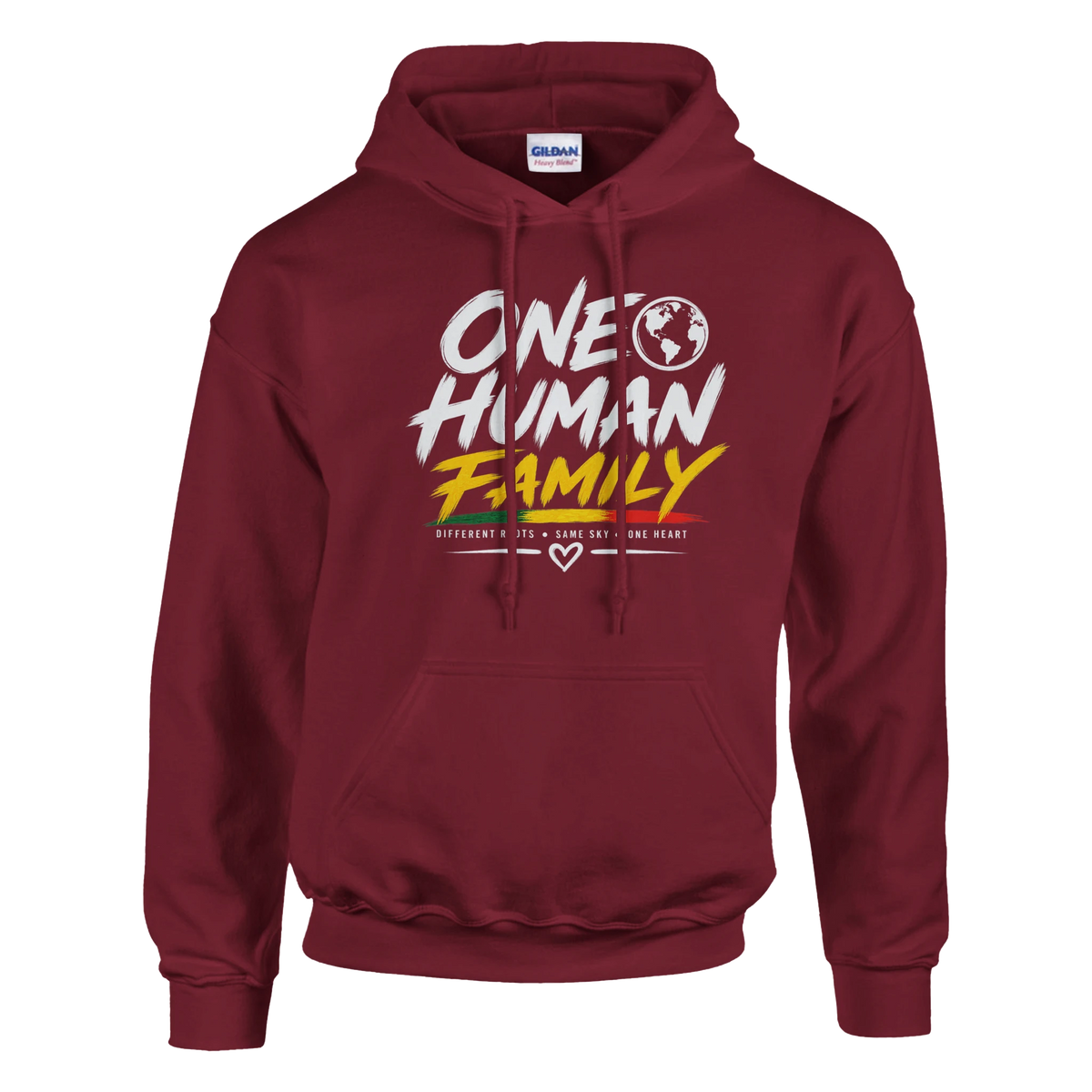 Upstr8 Unisex One Human Family Hoodie (Backprint)