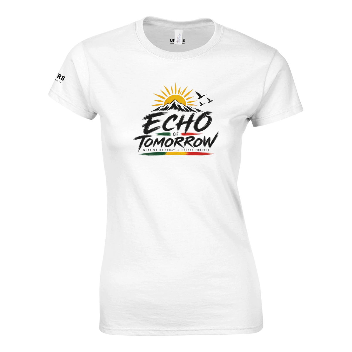 Upstr8 Women's Echo of Tomorrow T-shirt (Backprint)