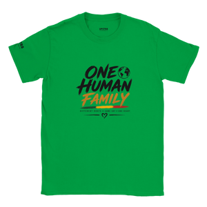 Upstr8 One Human Family T-shirt (Backprint)