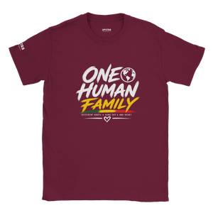 Upstr8 One Human Family T-shirt (Backprint)