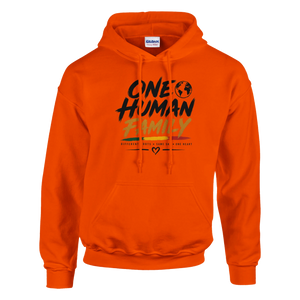 Upstr8 Unisex  One Human Family Hoodie (Backprint)