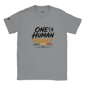 Upstr8 One Human Family T-shirt (Backprint)
