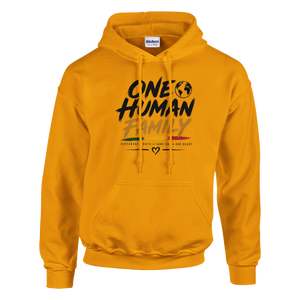 Upstr8 Unisex  One Human Family Hoodie (Backprint)