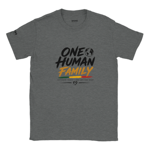 Upstr8 One Human Family T-shirt (Backprint)