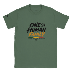 Upstr8 One Human Family T-shirt (Backprint)