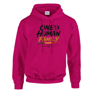 Upstr8 Unisex  One Human Family Hoodie (Backprint)
