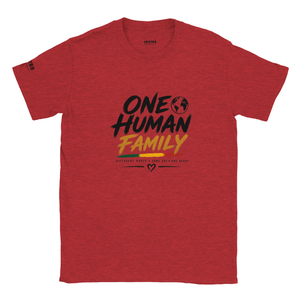 Upstr8 One Human Family T-shirt (Backprint)