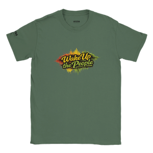 Upstr8 Wake Up/Roots Unisex T-shirt (Backprint)