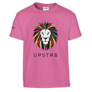 Upstr8 Lion Kid's Unisex T-shirt (Backprint)