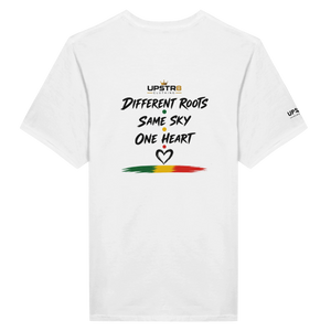 Upstr8 One Human Family T-shirt (Backprint)