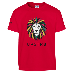 Upstr8 Lion Kid's Unisex T-shirt (Backprint)