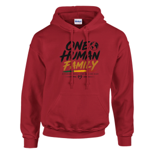 Upstr8 Unisex  One Human Family Hoodie (Backprint)
