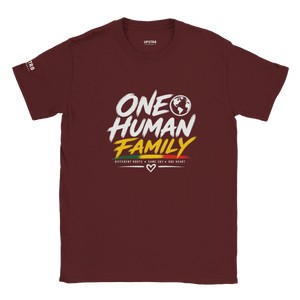 Upstr8 One Human Family T-shirt (Backprint)