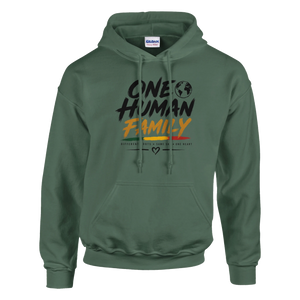 Upstr8 Unisex  One Human Family Hoodie (Backprint)