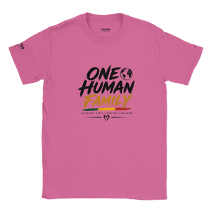 Upstr8 One Human Family T-shirt (Backprint)