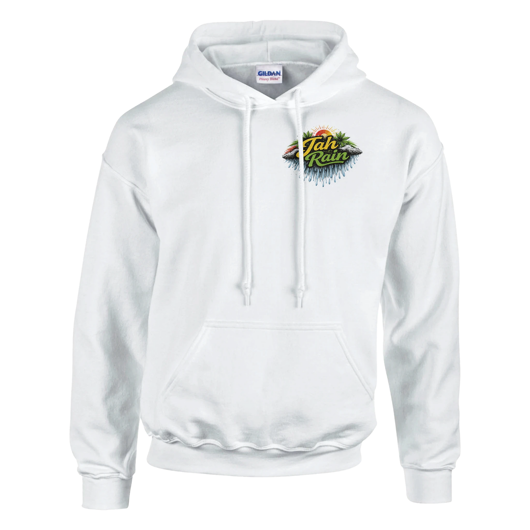 Jah Rain Waterfall/music Unisex Hoodie (Backprint)