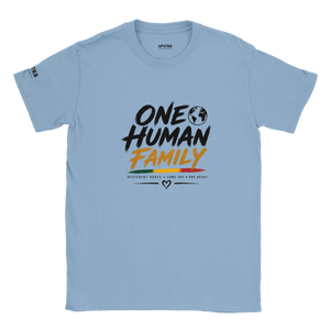 Upstr8 One Human Family T-shirt (Backprint)