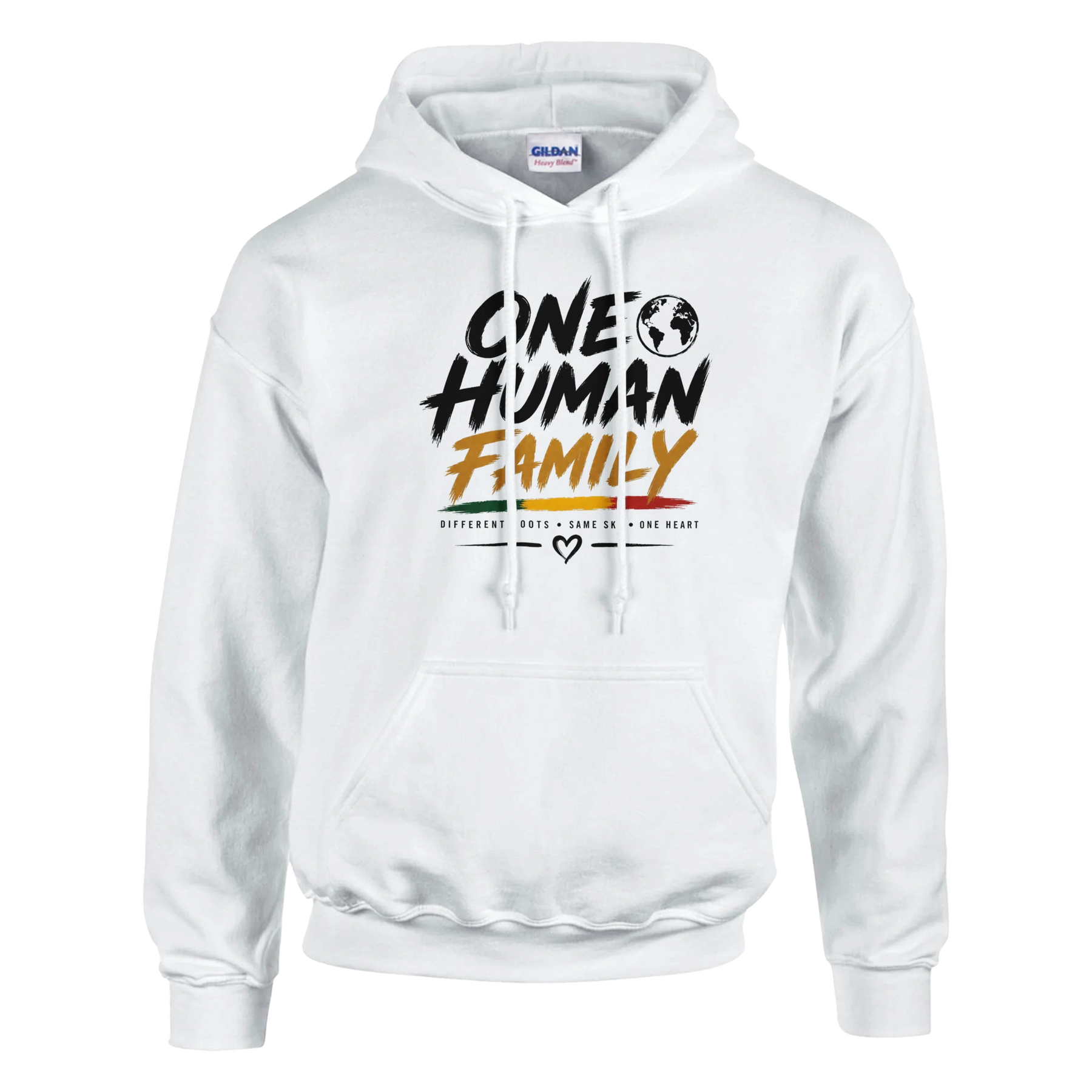 Upstr8 Unisex  One Human Family Hoodie (Backprint)