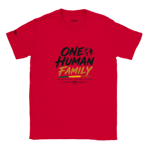 Upstr8 One Human Family T-shirt (Backprint)