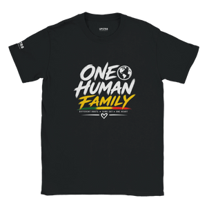 Upstr8 One Human Family T-shirt (Backprint)