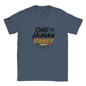 Upstr8 One Human Family T-shirt (Backprint)