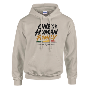 Upstr8 Unisex  One Human Family Hoodie (Backprint)