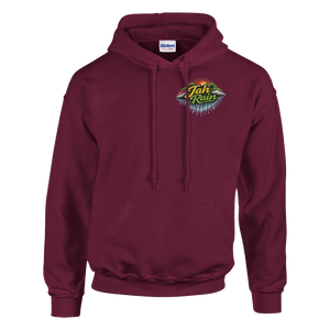 Jah Rain Waterfall/music Unisex Hoodie (Backprint)