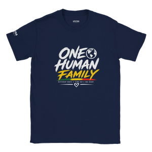 Upstr8 One Human Family T-shirt (Backprint)