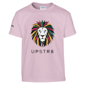 Upstr8 Lion Kid's Unisex T-shirt (Backprint)