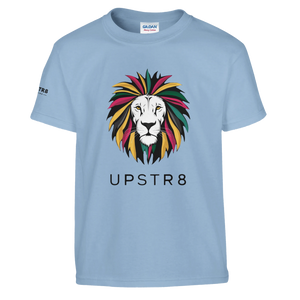 Upstr8 Lion Kid's Unisex T-shirt (Backprint)